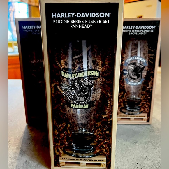 Harley Davidson Pilsner glasses - Picture 1 of 5